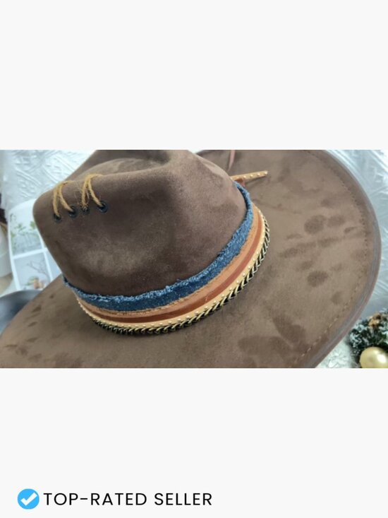 Wide Brim Fedora Hat for Women Men Retro Felt Panama Dress Up Hat